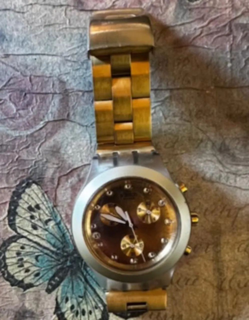 Relógio Swatch Dourado - Foto 4