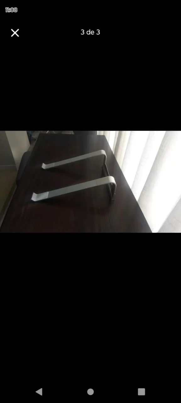 SUPORTE DE ALUMÍNIO PARA NOTEBOOK E TABLE - Foto 2