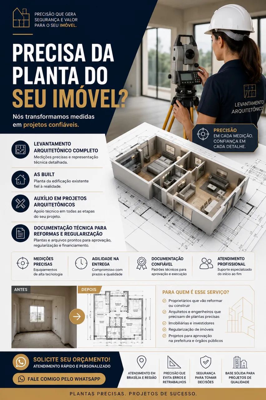 As Built | Planta de Imóvel | Levantamento Arquitetônico 