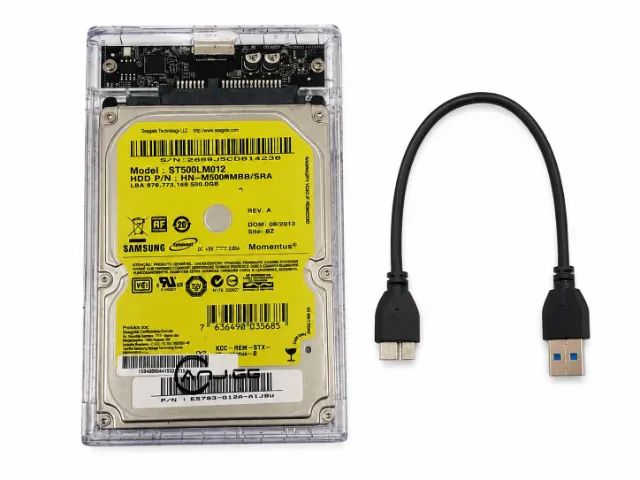 HD Externo 500GB Samsung + Case + Cabo USB 3.0