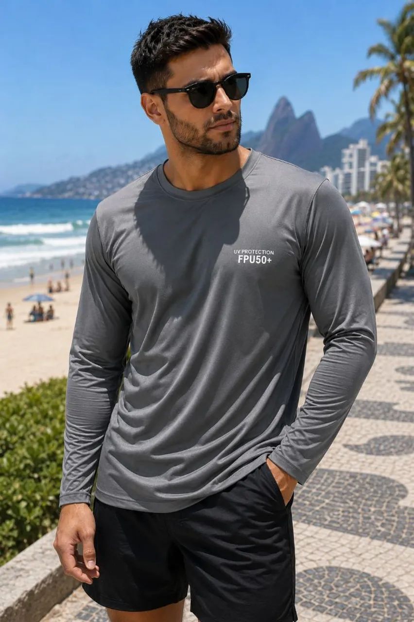 Camisa uv masculina - Foto 3