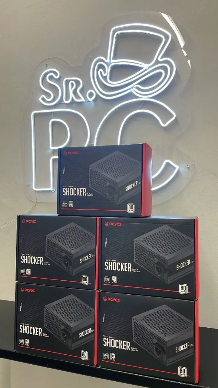Fonte gamer pcyes shocker 80plus  - Foto 3