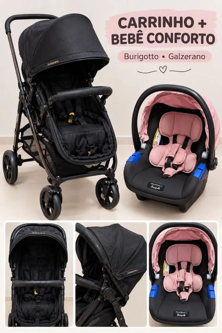 Carrinho + Bebê Conforto ? NOVOS - Foto 2