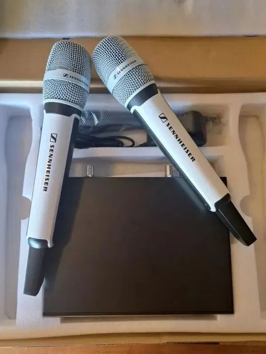 Kit Microfones Senheiser Branco sem Fio