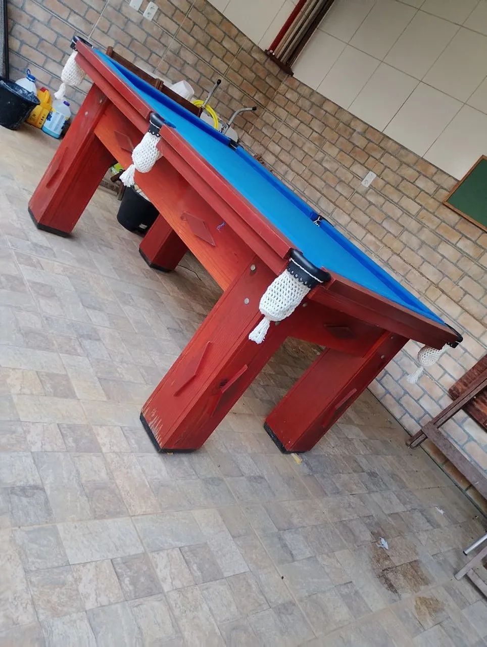 Mesa de sinuca. 