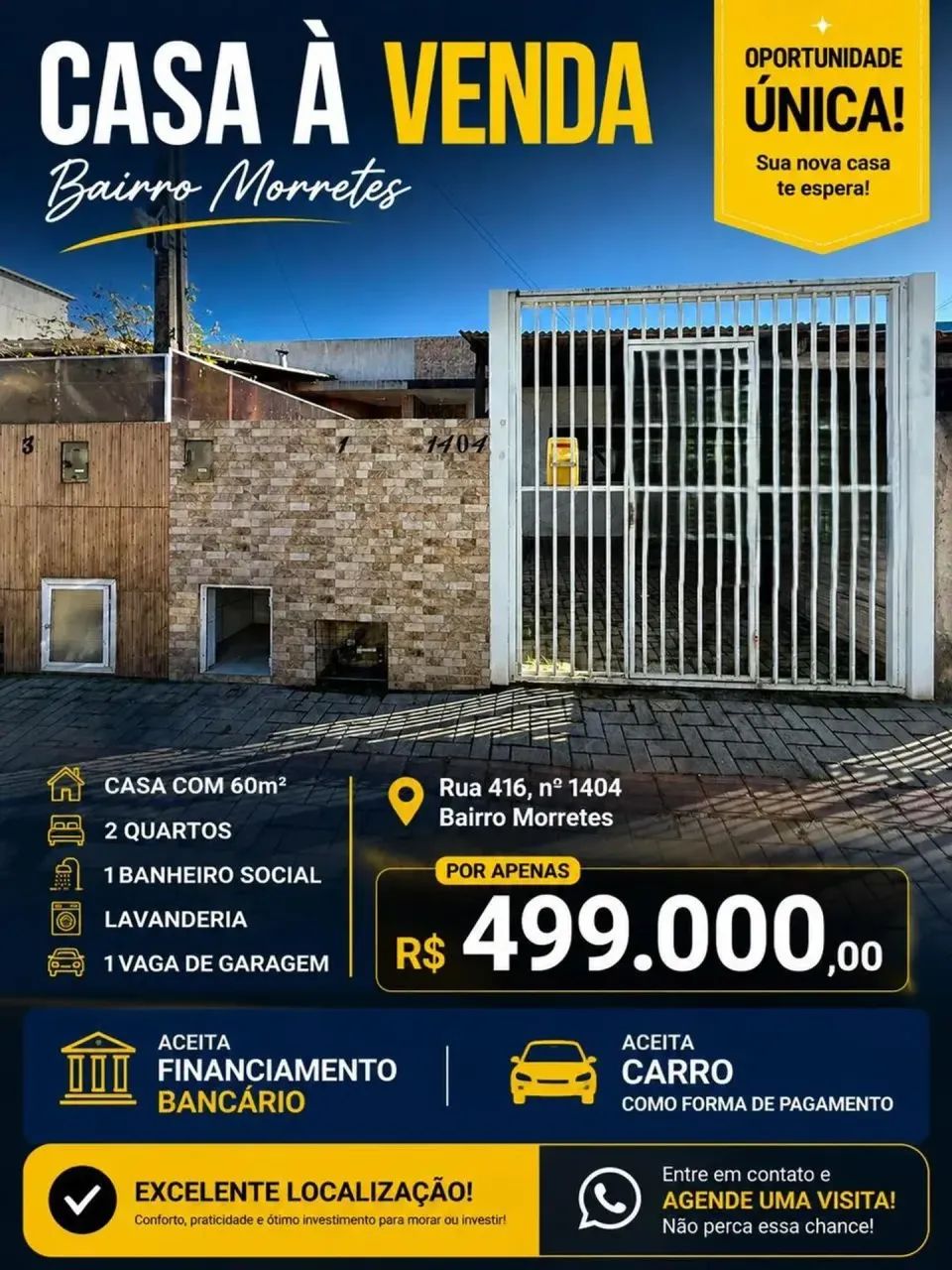 CASA GEMINADA EM ITAPEMA, COM 02 DORMITÓRIOS!!! Morretes