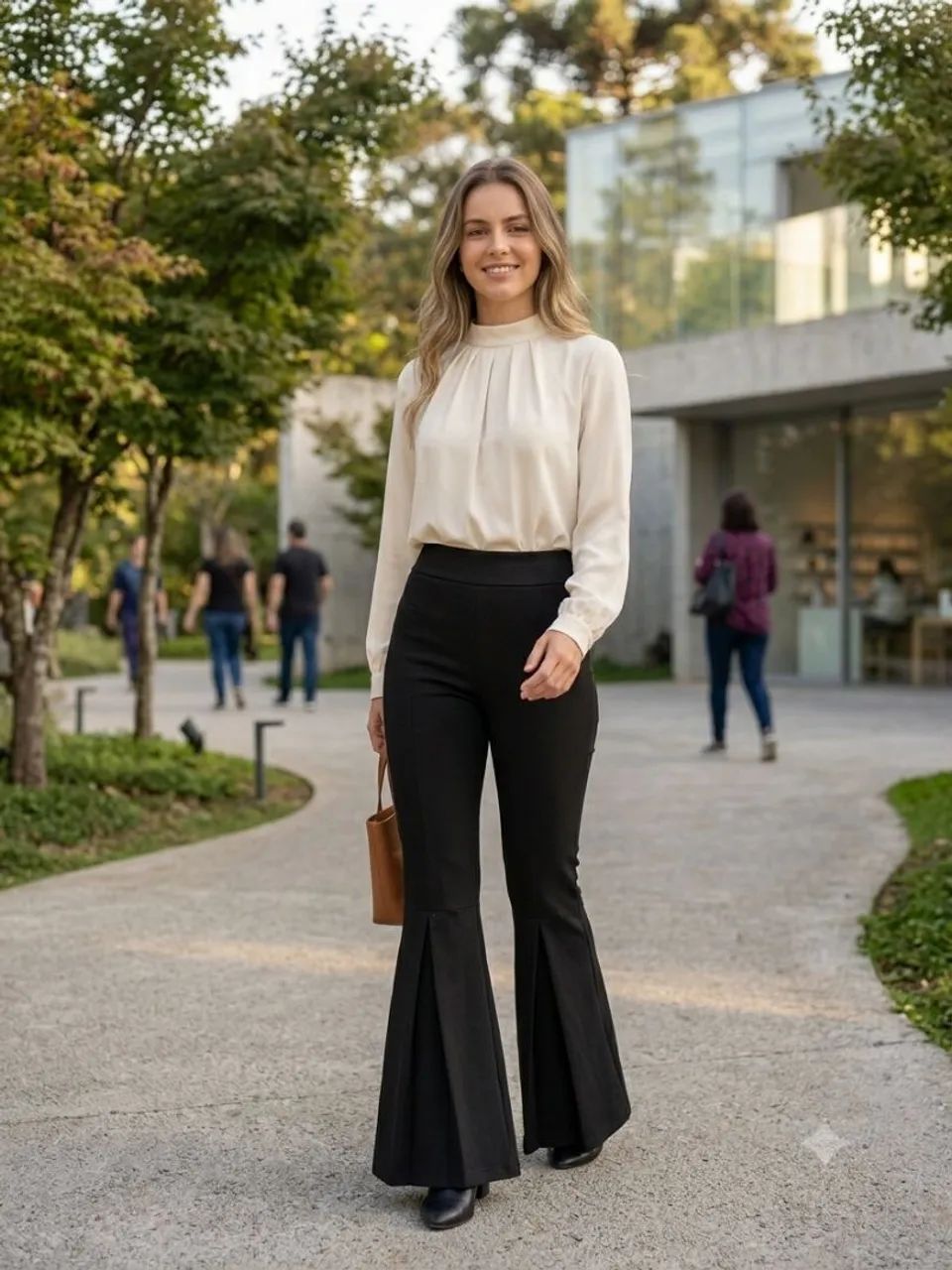 Calça preta flare Marisa tamanho g