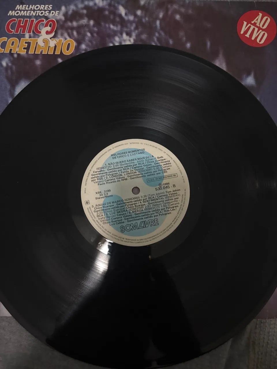 Vinil Chico e Caetano ao vivo - Foto 4