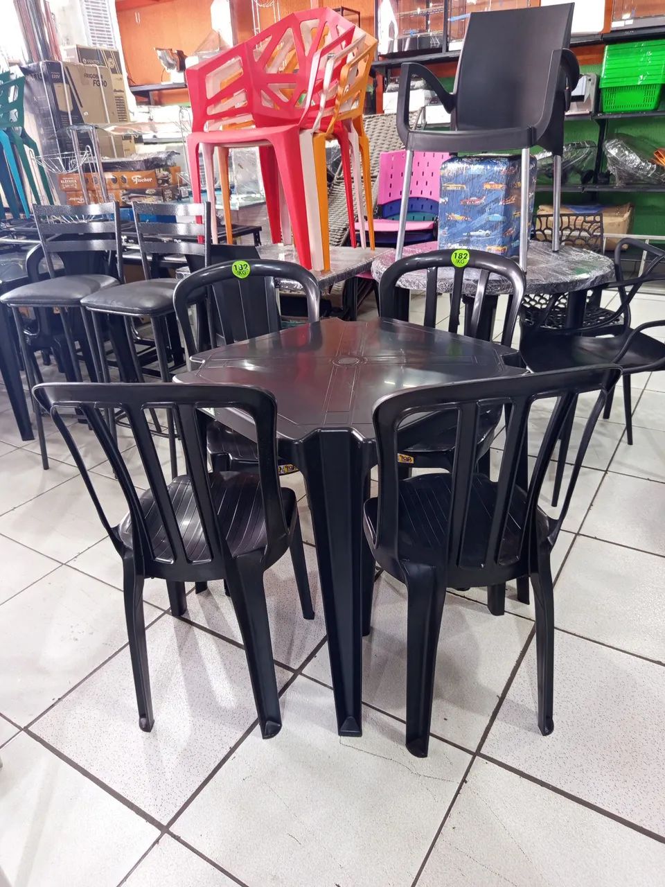 Jogo de mesa bistrô plástico  - Foto 4