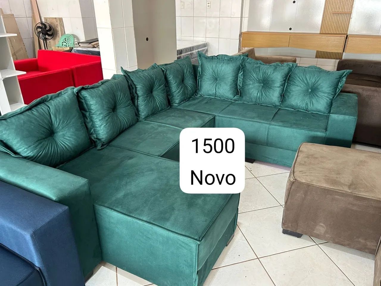 Sofás de canto com chaise novos - Foto 3