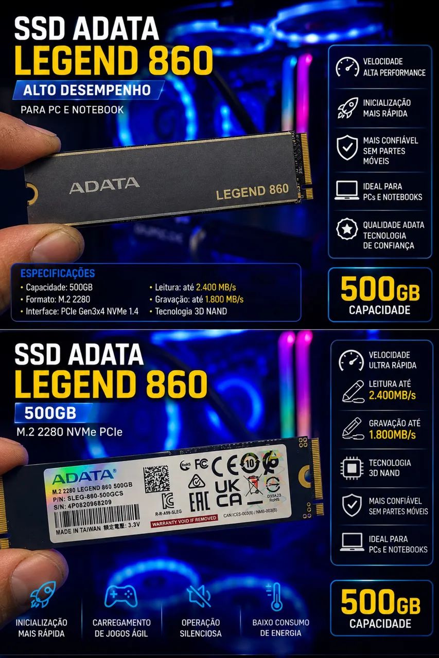 SSD Adata Legend 500gb
