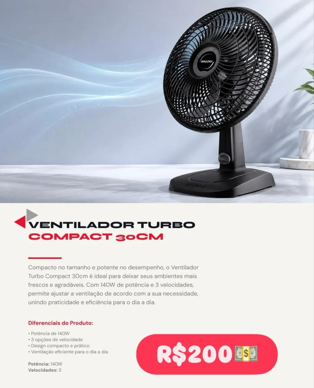 Ventilador 30cm