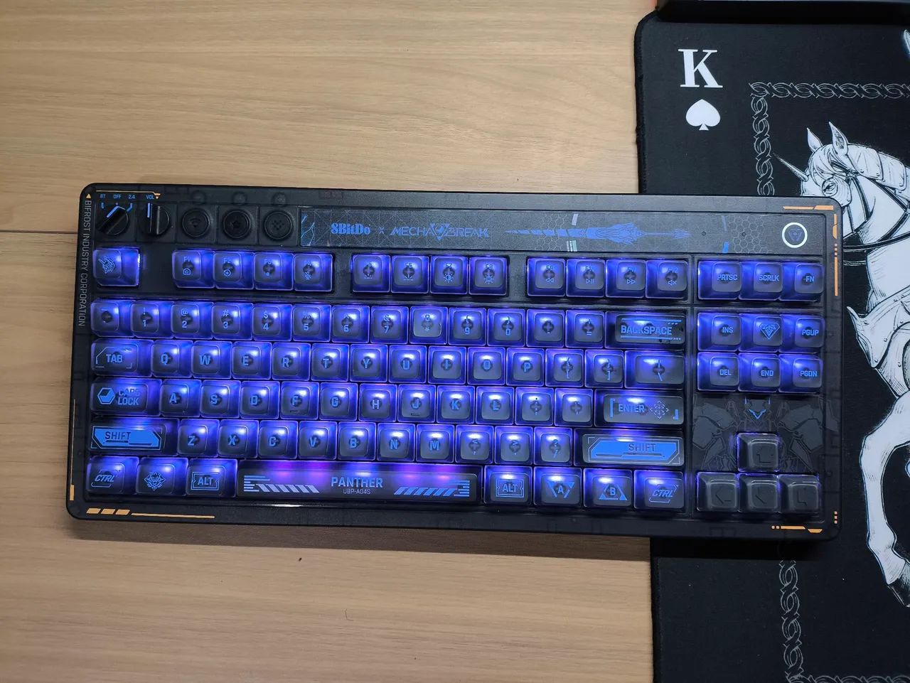 Teclado mecânico da 8bitdoo TKL 87% tri-mode + keycaps topograficas - Foto 2