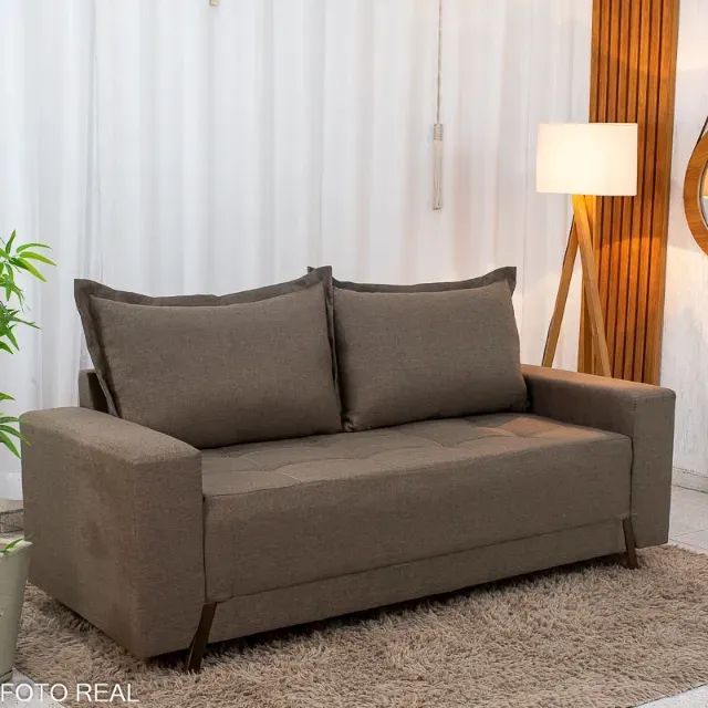 Sofá 3 lugares 8100 2.00m Linho   Produto Novo!  Pronta Entrega! - Foto 5