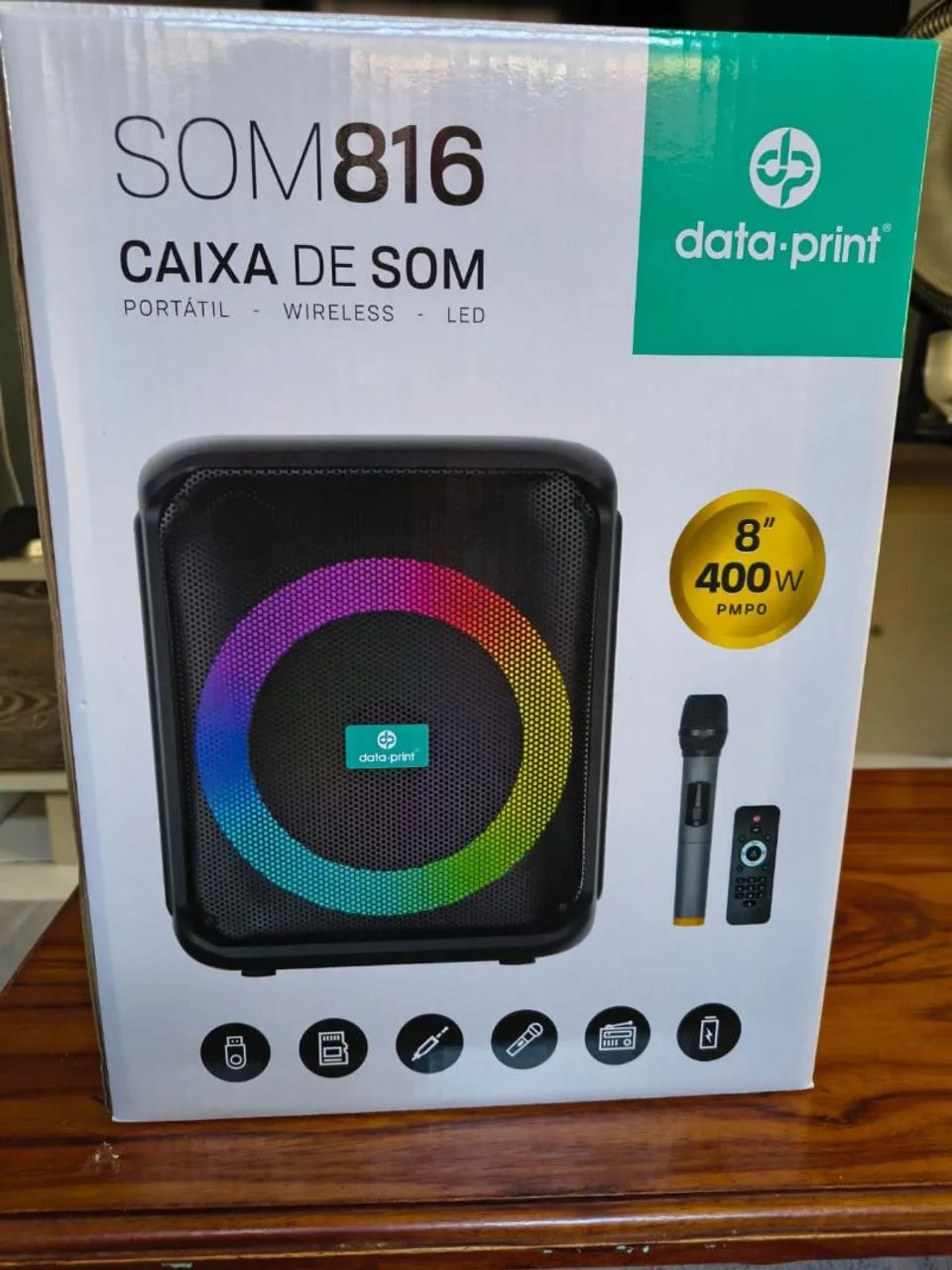 Caixa de som com microfone . - Foto 4