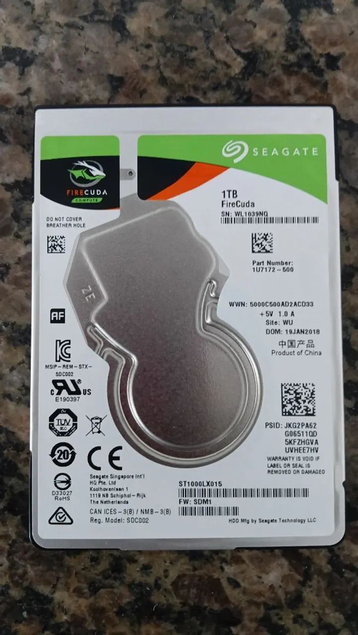 HD Híbrido/SSHD Seagate Firecuda 1TB