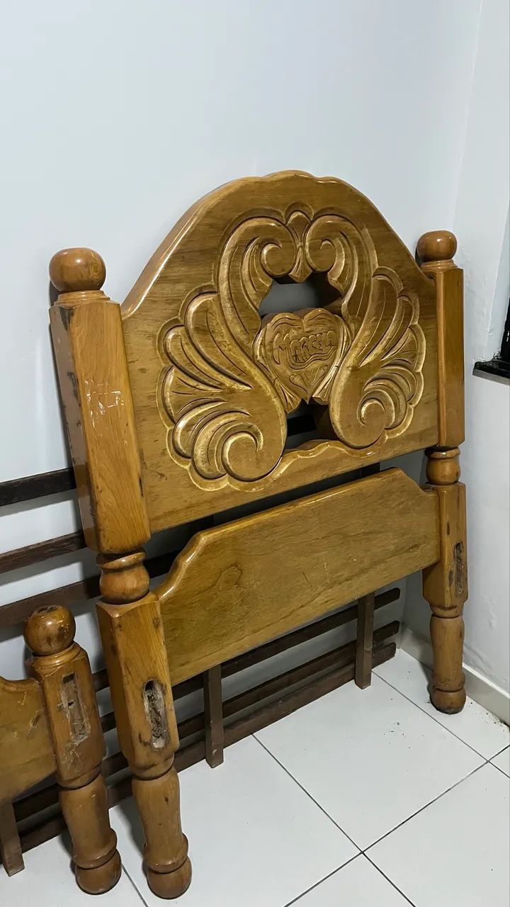 Cama de Solteiro em Madeira Maciça Ipê - Foto 2