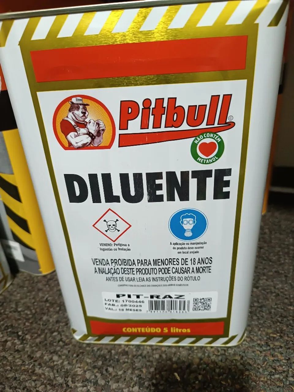 Aguarrás diluente Pitbull 5 litros 