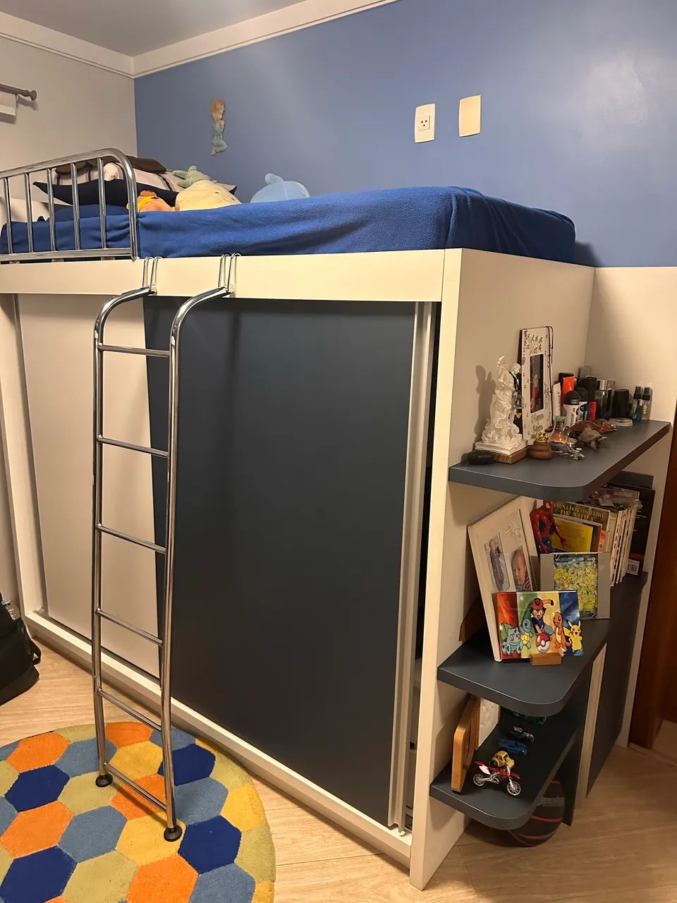 Cama e guarda roupa de solteiro completo estilo beliche  - Foto 2
