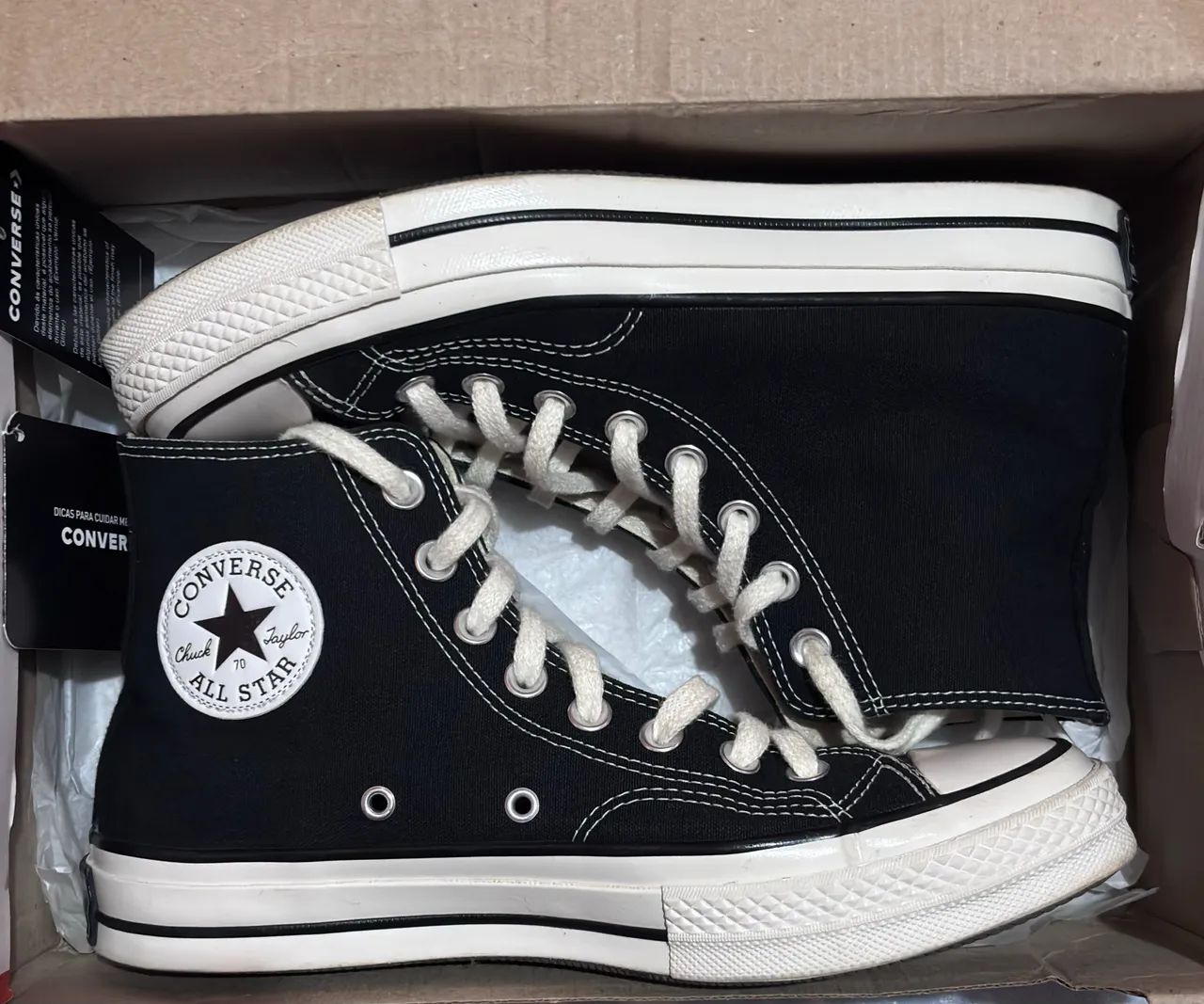 Chuck 70 preto - cano alto 