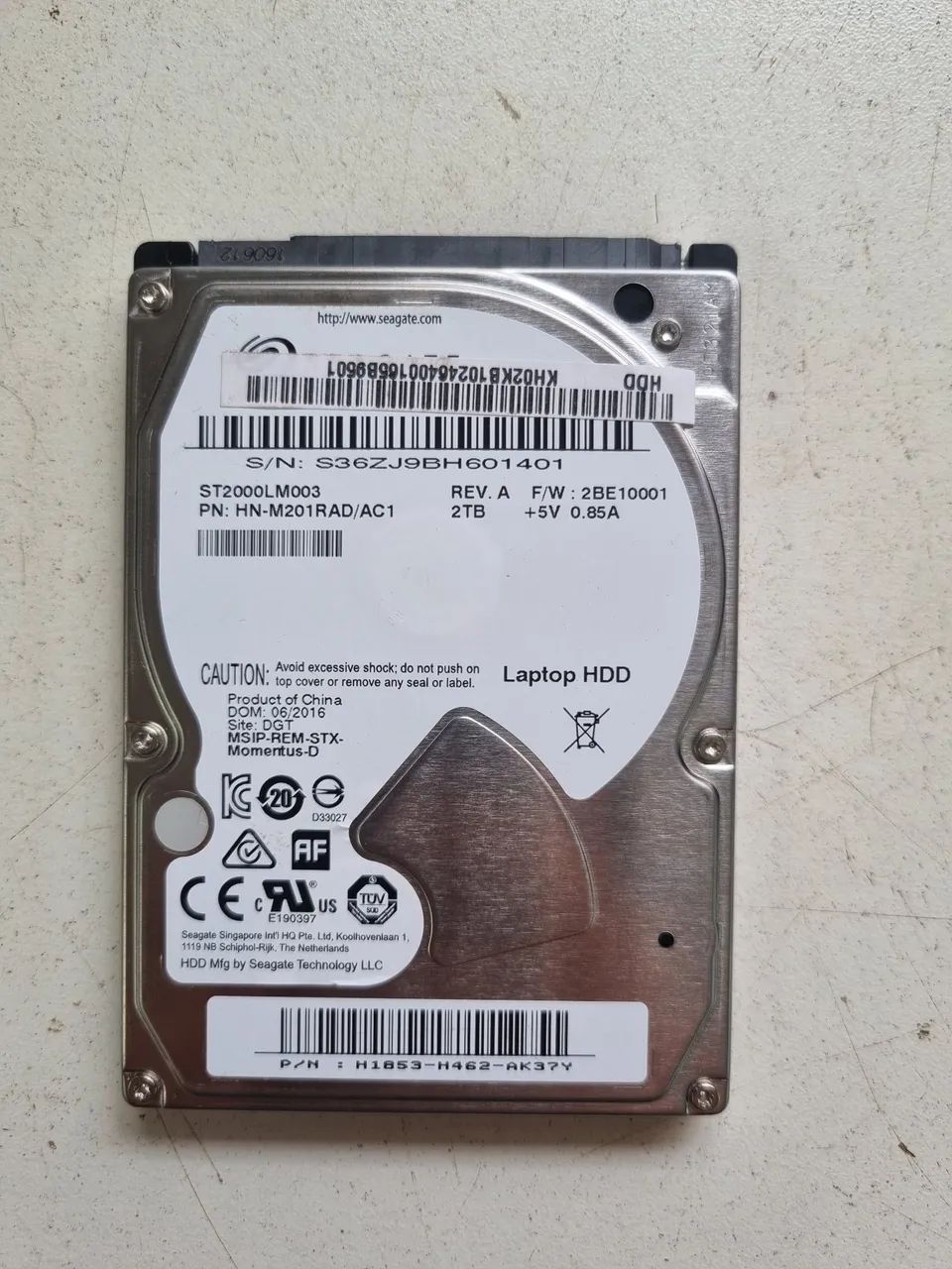 HD 2tb 2.5 polegadas 
