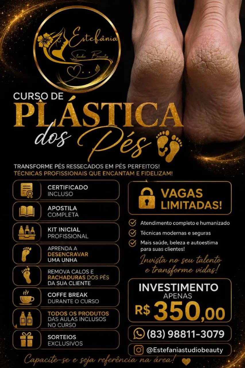 Curso profissional plástica dos pés Campina grande-PB 