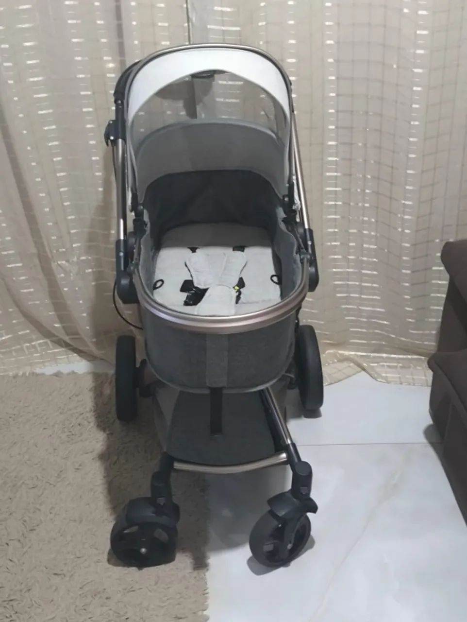 Carrinho de bebê luxo dzieco vulkan 360 - Foto 5