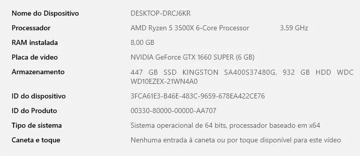 Desktop Ryzen 5 - pichau