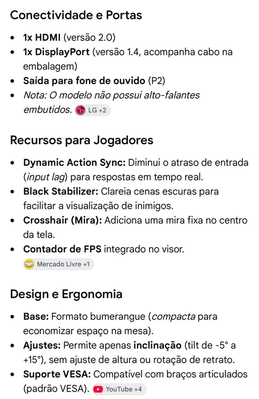 Monitor LG gamer UltraGear 24 polegadas - Foto 5