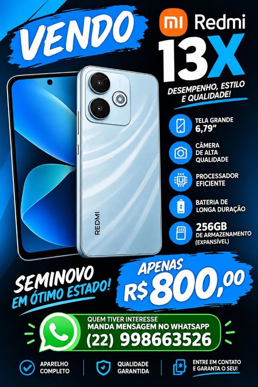 Vendo redmi 13x de 256gb