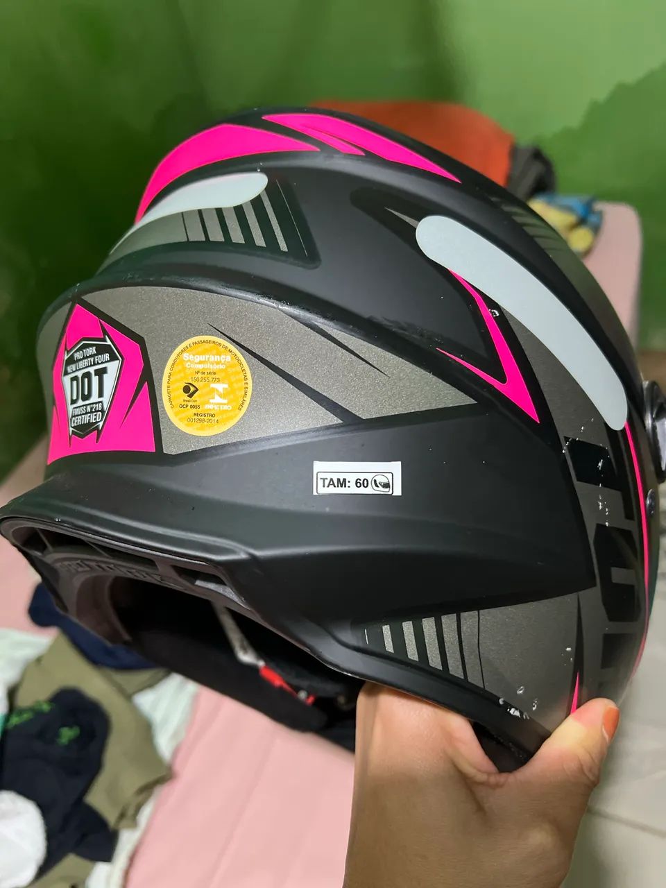 Capacete unissex tamanho 60