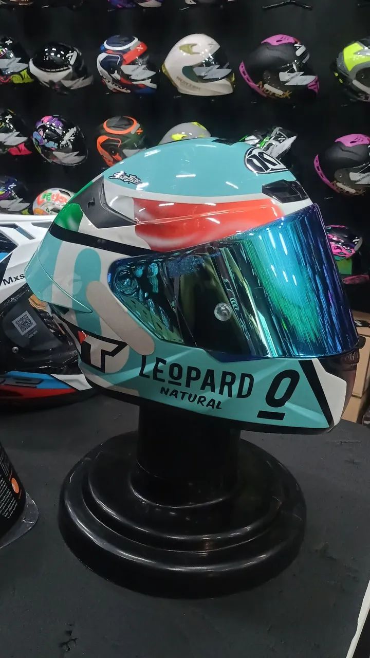 Vendo capacete KYT TT-course Leopard tamanho 58 - Foto 2