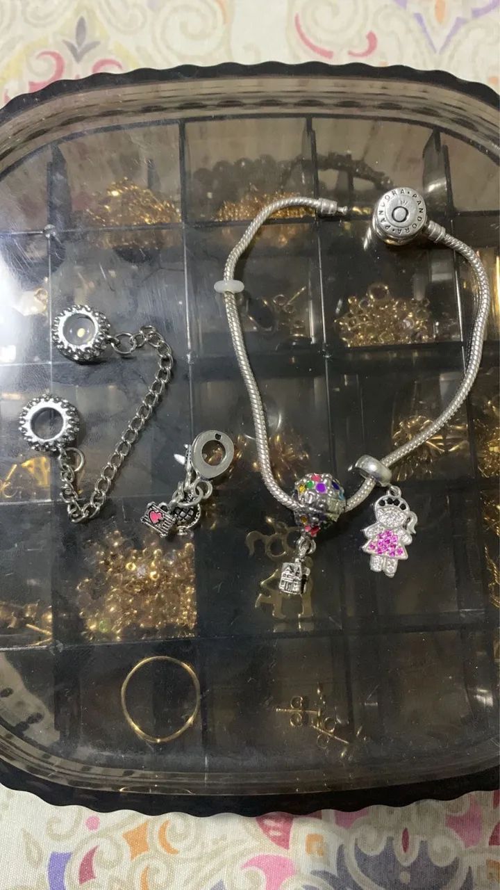 Pulseira de prata estilo Pandora - Foto 5