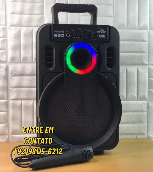 Caixa de som Bluetooth V.5.3 Microfone Radio - Foto 2