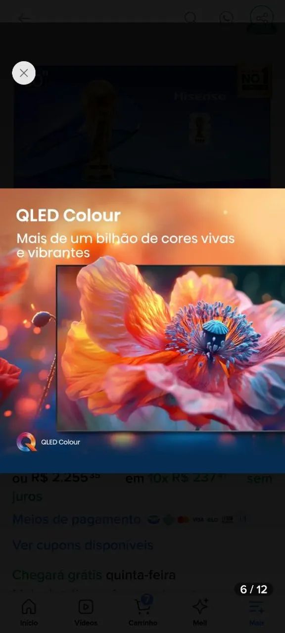 Tv 50 polegadas hinsense. Qled. 4 meses de uso - Foto 5