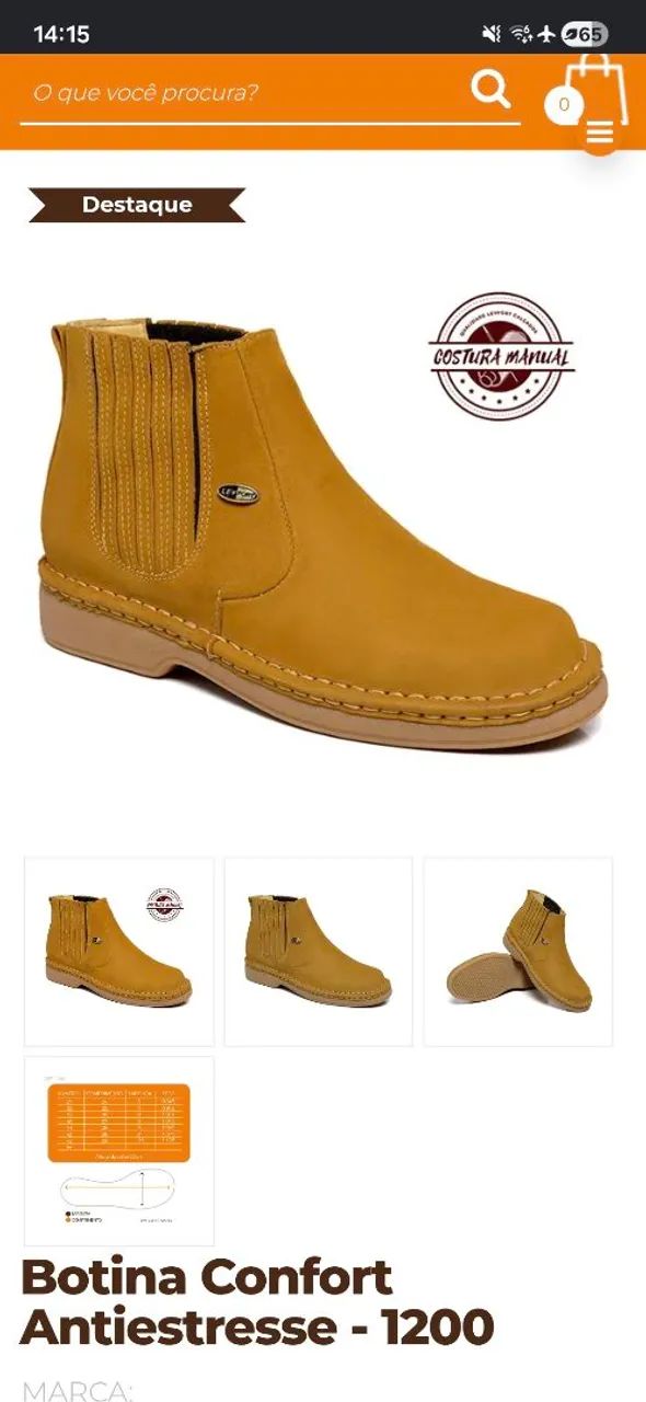 Botas de couro nunca usadas 