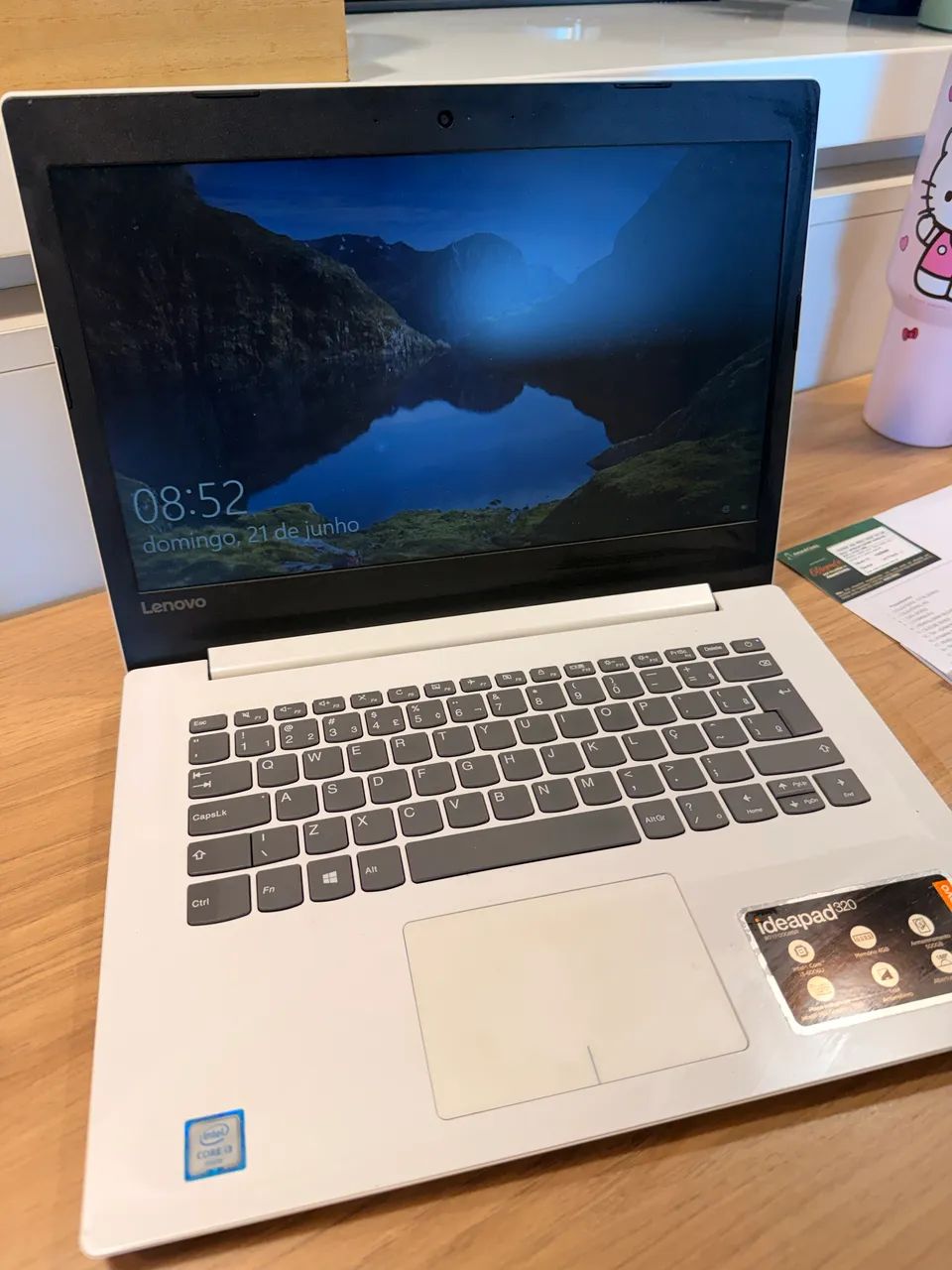 NOTEBOOK BRANCO Lenovo IdeaPad 320 com processador Intel Core i3