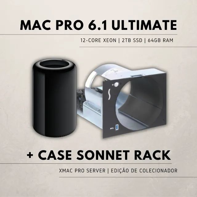 Mac Pro 6.1 (2013) | 12-Core Xeon | 64GB RAM | 2TB SSD | Case