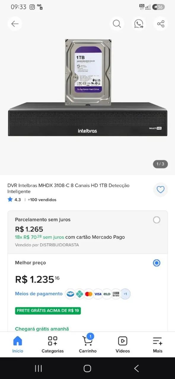 DVR Intelbras  - Foto 4