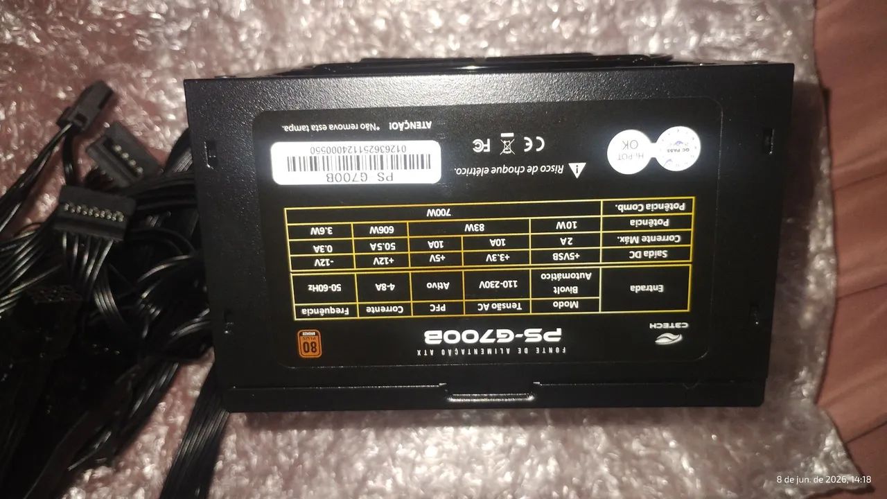Fonte de alimentação ATX PS-G700B - Foto 3