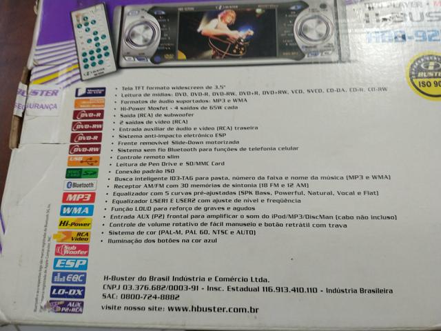 Dvd Automotivo H-Buster para barcos em Anápolis - Foto 4