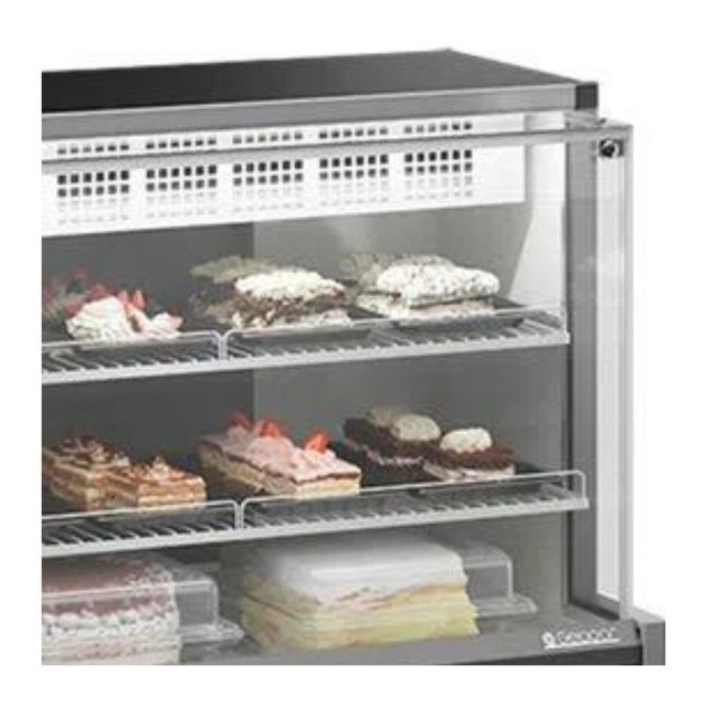 Balcão Para Tortas 1,07m Refrigerado - Dupla Ação - GPEA-110R PR - Gelopar - Foto 5