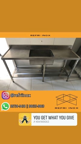 Balcão de inox pia de inox mesa Inox