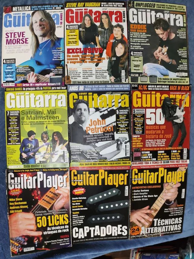 Revistas rock guitar player guitarra guitar glass - Foto 2