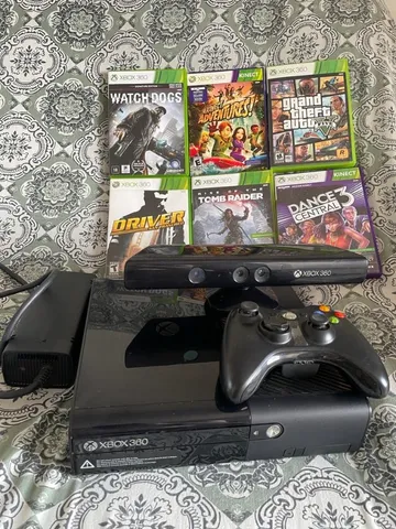 Console Xbox 360 Slim 4GB - Bloqueado - Kinect - Semi Novo, Game Center  World