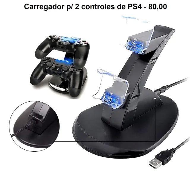 Controles Com/Sem Fio PS2 ps3 ps4 pc tv box Novos - Leia anúncio - Foto 4