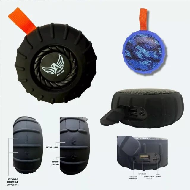 Caixinha De Som Bluetooth Pequena Portátil Resistente Água - Foto 2