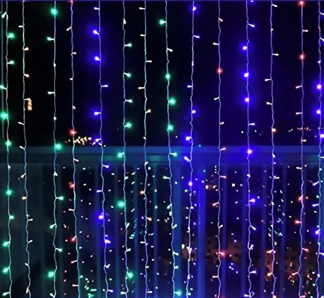 Pisca 100 Led Cortina Color  Aic001c 40x2,5m 110 - Foto 4