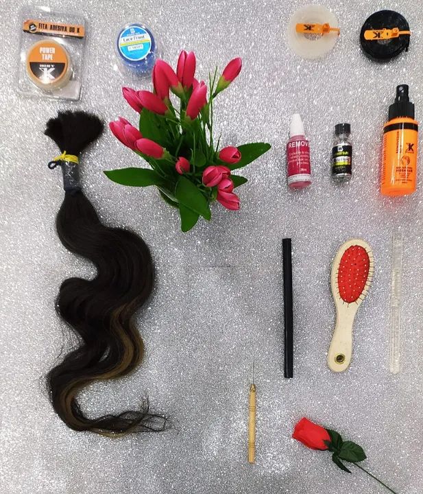 Cabelo Humano 65cm 84g 10,00 Preto Leve Ondulado, Não Virgem - Foto 2