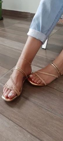 Rasteirinha Bronze Metalizada Nova  - Foto 3